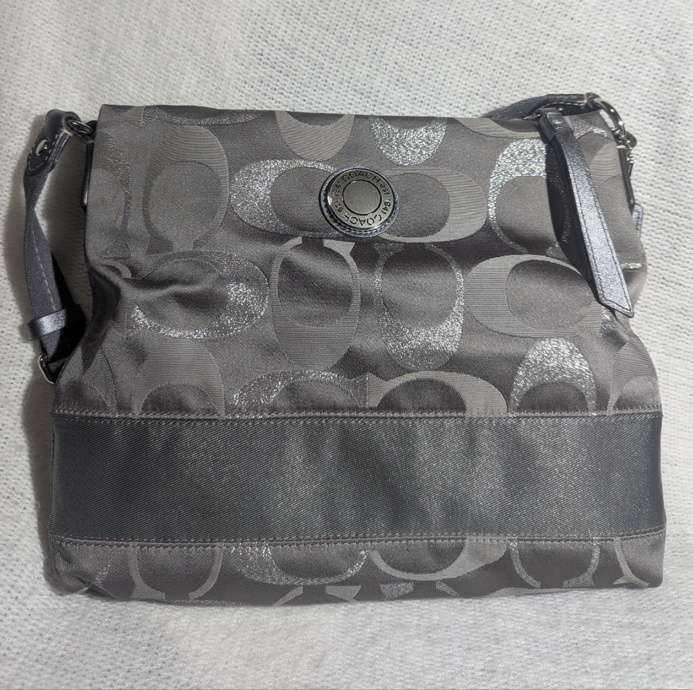 Coach | Metallic Gray Shoulder Bag